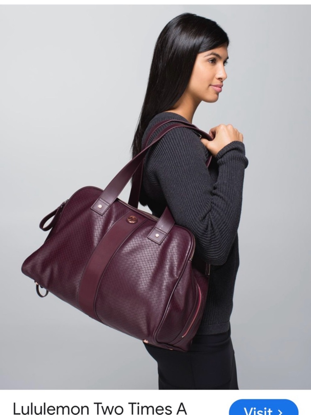 lululemon athletica Duffel Bag in Deep Plum